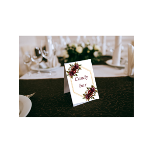 Personal Svatební informační karty - Bordó 5 ks Univerzálna karta: Zložená