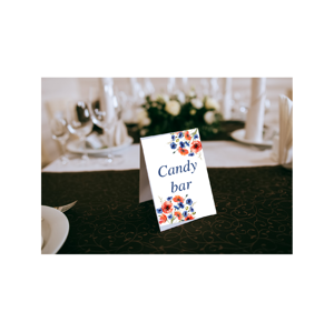 Personal Svatební informační karty - Vlčí máky 12 ks Univerzálna karta: Zložená