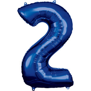 Amscan Balónek fóliový narozeninové číslo 2 - modrý 86 cm