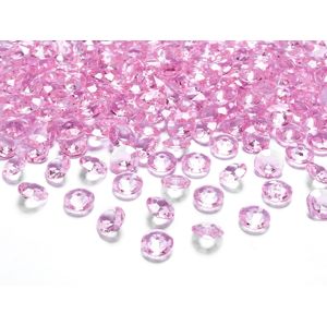 PartyDeco Diamantové konfety světle růžové 12mm