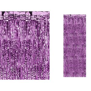 PartyDeco Párty závěs fialový 90 x 250 cm