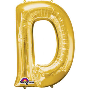 Amscan Fóliový balónek písmeno D 86 cm zlatý