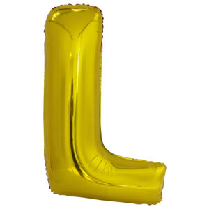 Amscan Fóliový balónek písmeno L 86 cm zlatý