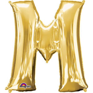 Amscan Fóliový balónek písmeno M 86 cm zlatý