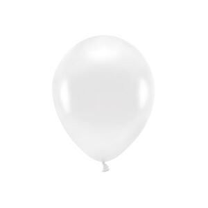 ECO30M-012-10 Party Deco Eko metalizované balóny - Biele 30cm, 10ks 012