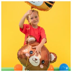 138397 PartyPal Fóliový balón hlavička - Medvídek 57x60cm