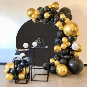 JIX-20006 Godan Kompletní balonová výzdoba - Black-Gold mix, 104ks