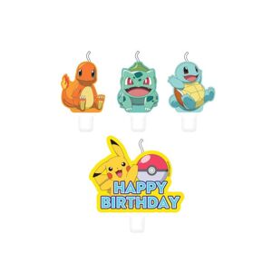 9904828 Godan Narozeninové svíčky - Pokémon, 5,5 - 7,8cm (4 ks)