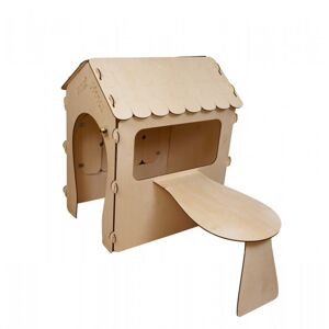 3831 Zahradní dřevěný domeček pro děti - s tabulí a stolem