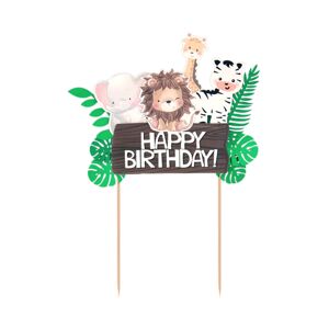 138571 PartyPal Zápich na dort - Happy Birthday Animals, 15cm